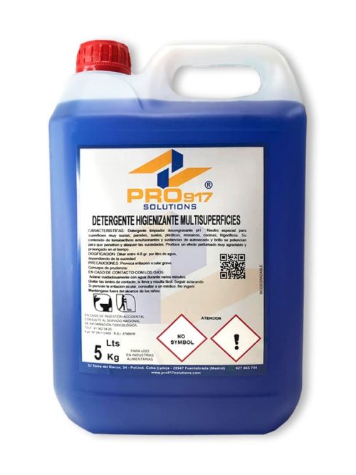 Detergente higienizante multisuperficies