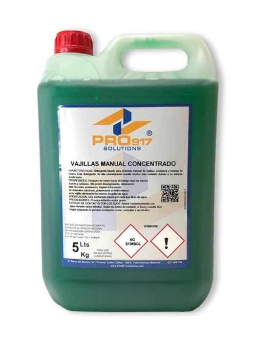 Lavavajillas manual concentrado